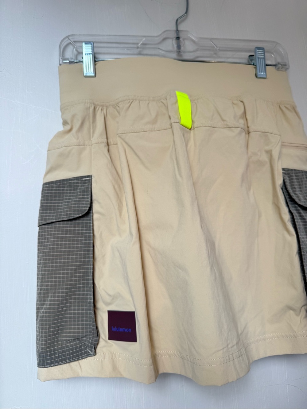 lululemon athletica Beige Athletic Skort with Neon Green Trim - Picture 9 of 15